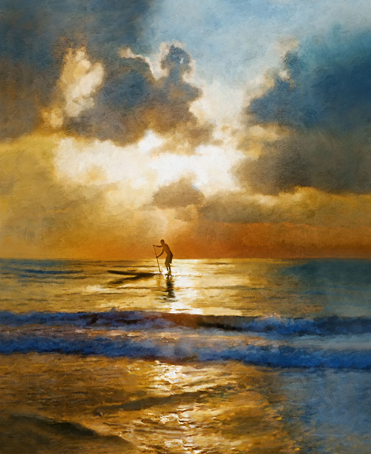Early Morning Paddle Boarder