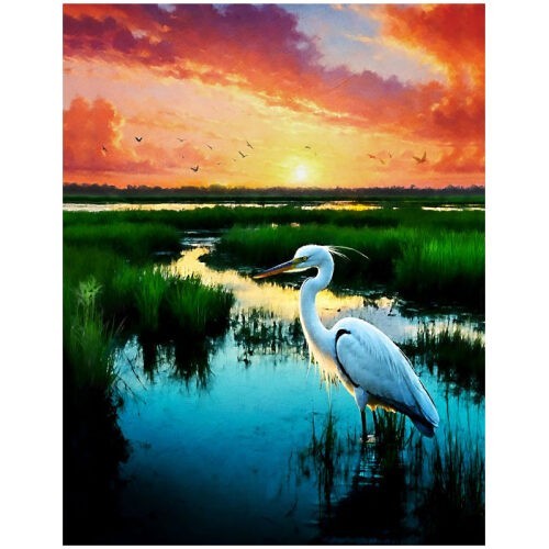 Egret Morning